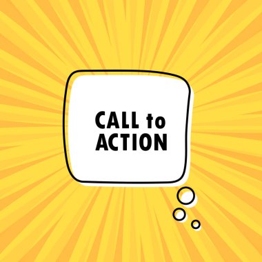 Call to Action metni ile Banner. İş konsepti. Vektör EPS 10. Beyaz arkaplanda izole.