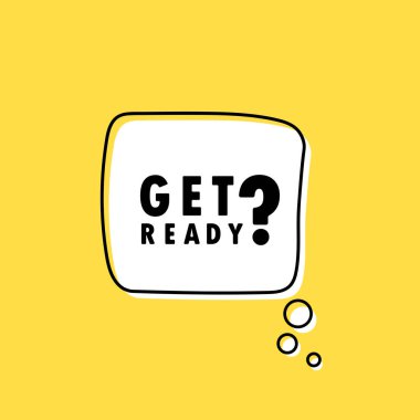 Banner 'dan hazır mesaj. Konuşma balonu pankartı. Vektör EPS 10. Beyaz arkaplanda izole.