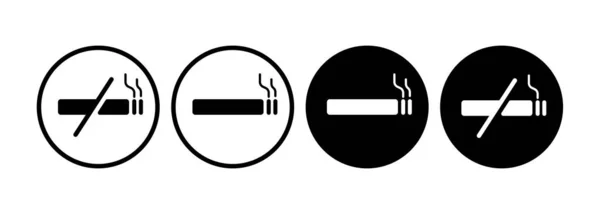 Sinal Fumar Sinal Proibido Não Fumar Sinal Área Fumar Vector — Vetor de Stock
