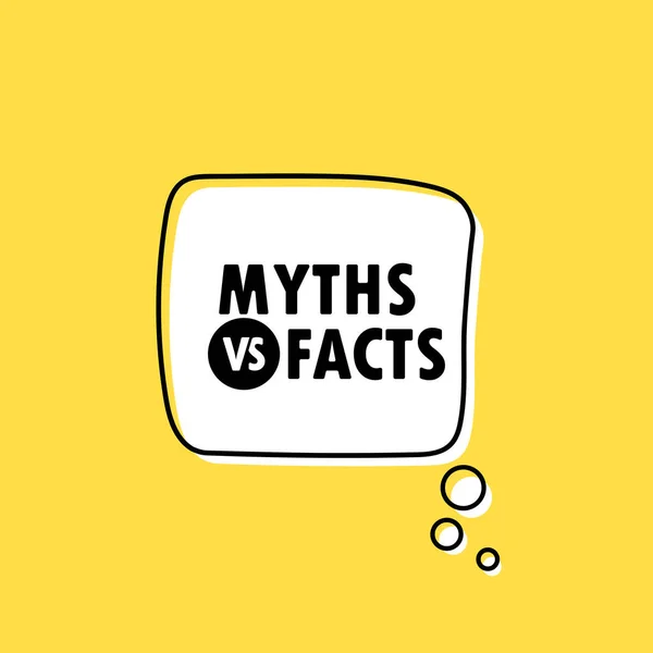 Banner Dengan Mitos Atau Fakta Teks Benar Atau Salah Ucapkan - Stok Vektor