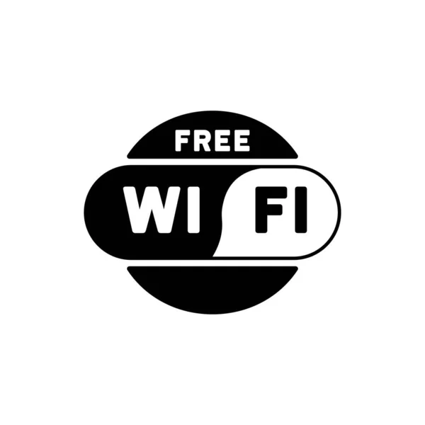 Free Wifi Zone Sign Wireless Network Vector Eps Isolated White — Stock Vector