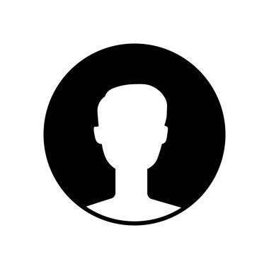 Kullanıcı avatar simgesi. Sosyal medya konsepti. Vektör EPS 10. Beyaz arkaplanda izole.