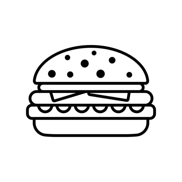 Икона Гамбургера Значок Фастфуда Векторная Eps Изолированный Белом Фоне — стоковый вектор