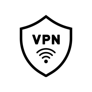 VPN simgesi seti. Güvenli internet bağlantısı. Sörf yaparken veri koruması. Vektör 10.