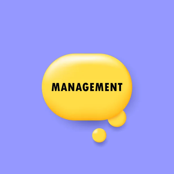 Management Banner Speech Bubble Management Text Teemwork Concept Vector Eps — Stock Vector