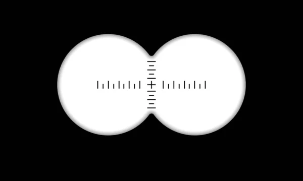 Бінокулярна Піктограма Цільовий Знак Шпигунський Бінокулярний Вид Спостереження Видошукачі Векторні — стоковий вектор