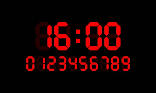 Countdown Vektor Illustration Countdown Name Uhrzeit Und Datumstext Digitaluhr Kalender — Stockvektor