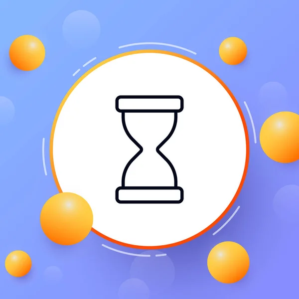 Hourglass Line Icon Planning Schedule Loose Glass Minute Hour Table — Vector de stock