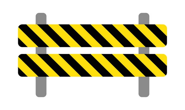 Traffic Barricade Vector Illustration Barrier Roadblock Road Car Roadworks Fence — Stock Vector
