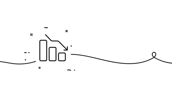 Піктограма Лінії Рядка Діаграми Панелі Стрілка Вниз Зменшення Статистика Статистичні — стоковий вектор