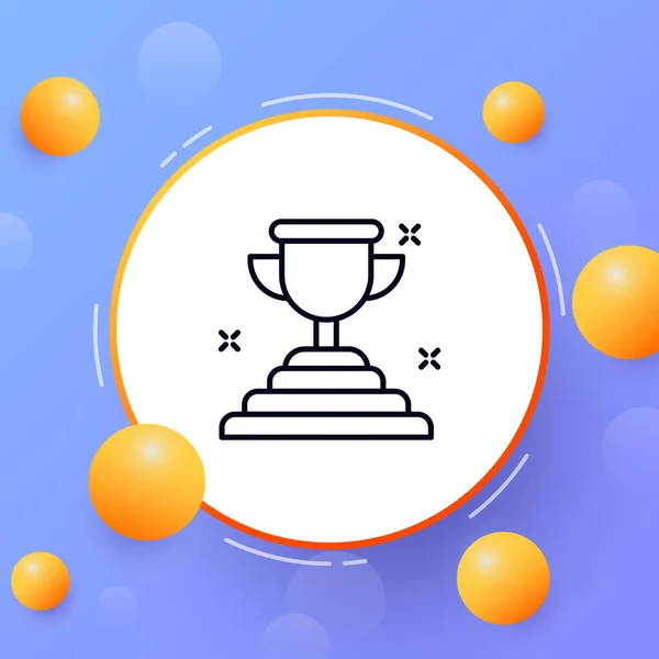 Winners Cup Line Icon Top First Place Achievement Competition Contest — Stockový vektor