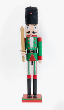 Beyaz arkaplanda izole edilmiş Noel Fındıkkıranı