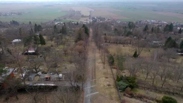 Kov Cesta Olomouc Yakınlarındaki Svat Kopeek Köyünden Kırsal Bir Bölgeye — Stok video