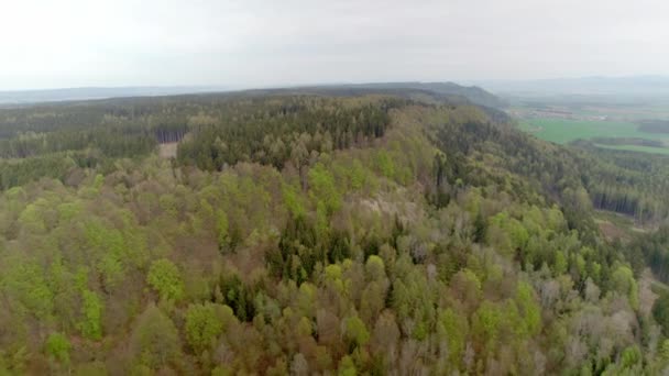 Drohnenaufnahmen Von Hebe Der Nähe Der Stadt Moravsk Tebov Und — Stockvideo