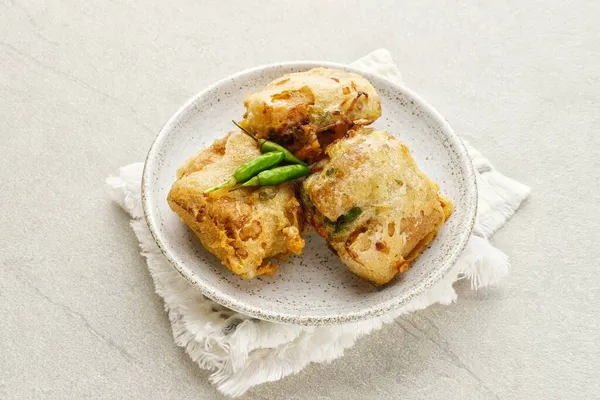 Deep Fried Stuffed Tofu Chopped Mixed Vegetables Called Tahu Isi — Stock Photo, Image