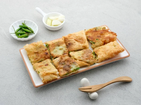 Martabak Martabak Telor Martabak Telur Savory Pan Fried Pastry Stuffed — Stock Photo, Image