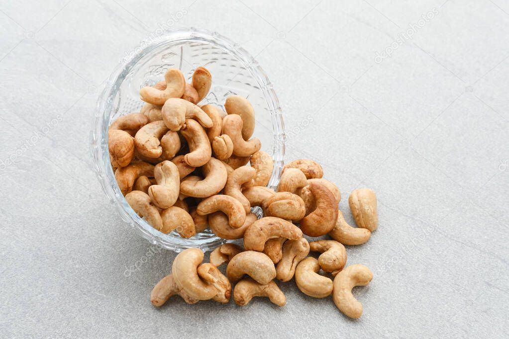 Cashew Nut, in Indonesia known as Kacang Mete. Selective focus image.