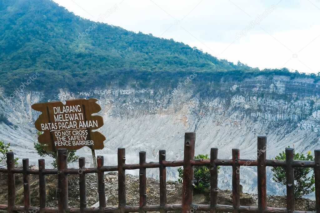 Tangkuban Perahu mount  in Lembang, West Bandung Regency, one of the mountains associated with the Legend of Sangkuriang.
