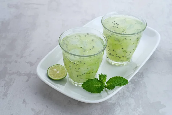 Timun Serut Uma Típica Bebida Indonésia Feita Pepino Raspado Com — Fotografia de Stock