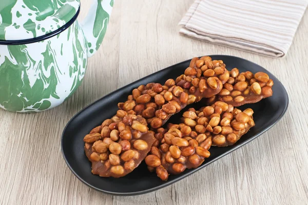 Ampyang Kacang Gula Kacang Indonesian Traditional Snack Made Peanuts Brown — Stock Photo, Image