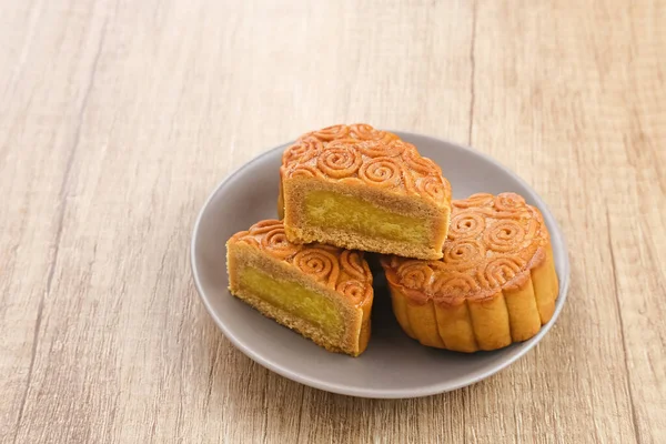 Moon Cake Traditional Chinese Snack Popular Mid Autumn Festival — 스톡 사진