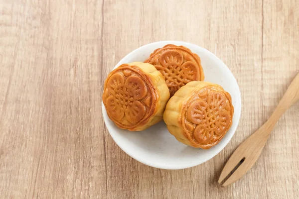 Moon Cake Traditional Chinese Snack Popular Mid Autumn Festival — Stock Photo, Image