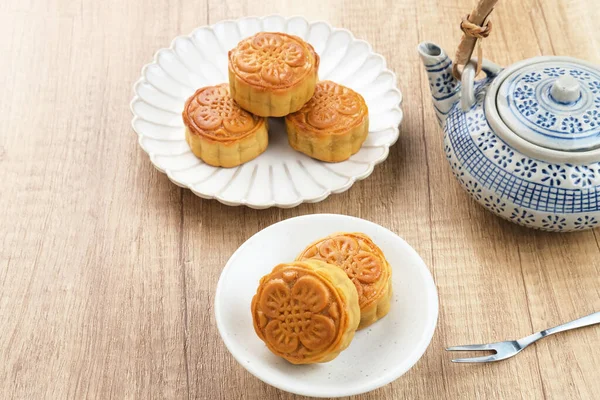 Çöreği Geleneksel Çin Yemeği Sonbahar Ortası Festivalinde Popüler — Stok fotoğraf