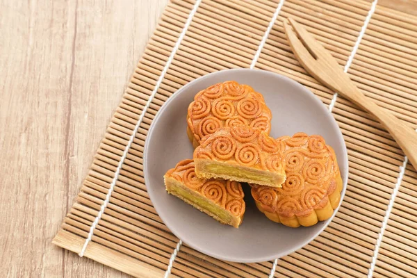 Moon Cake Traditional Chinese Snack Popular Mid Autumn Festival — 스톡 사진