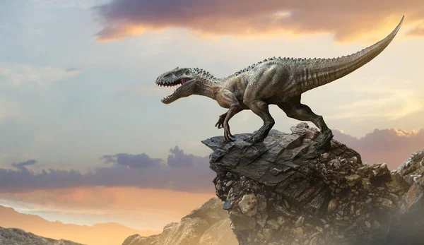 Dinosaurus Top Van Mountain Rock — Stockfoto