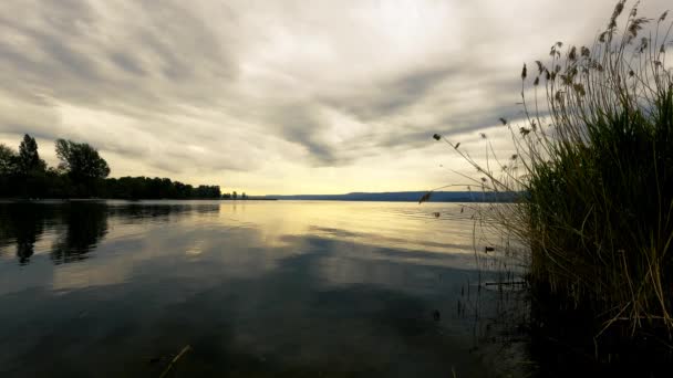 Paisaje Amanecer Lago Maggiore Angera Italia — Vídeo de stock