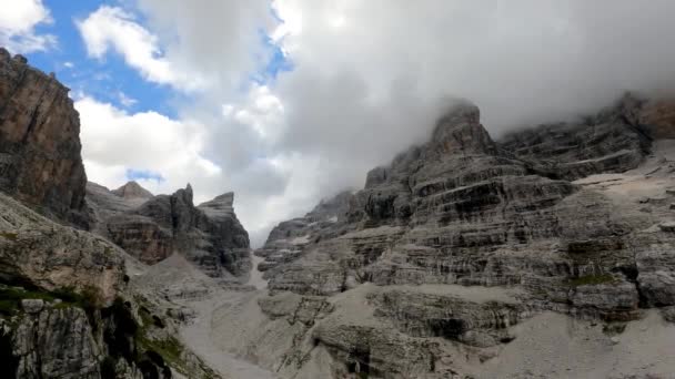 ドロマイトのアルパイン風景 チケットイタリア — ストック動画