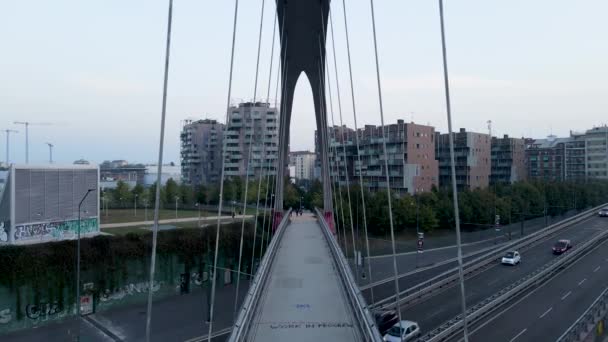 Dron Powietrzny Most Łukowy — Wideo stockowe
