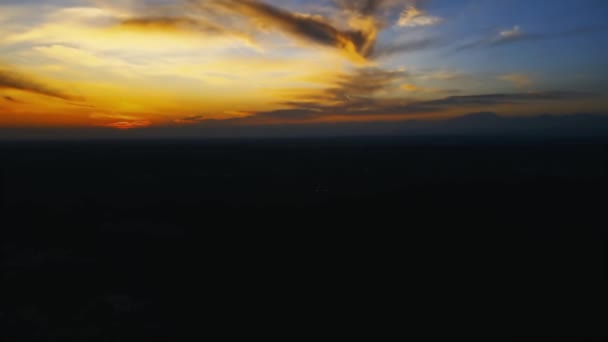 Letecký Dron Krajina Západu Slunce Nad Národním Parkem — Stock video
