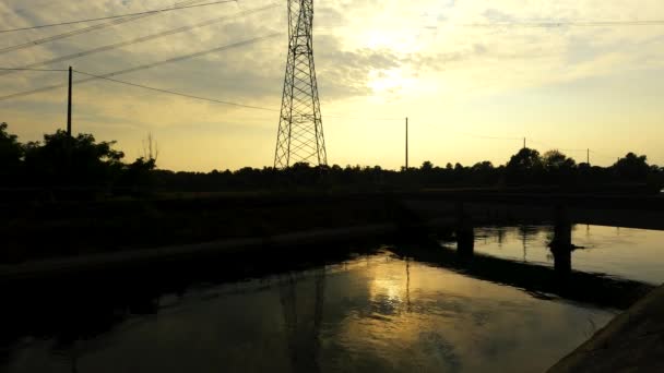 Sonnenuntergang Über Dem Wasser — Stockvideo