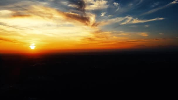 Hava Aracı Cascina Elisa Talya Sunset Manzarası — Stok video