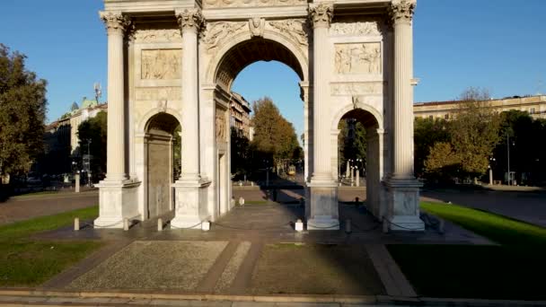 Воздушный Дрон Пейзаж Итальянских Памятников — стоковое видео