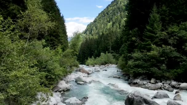 Drohne Aus Der Luft Alpine Landschaft Den Dolomiten — Stockvideo