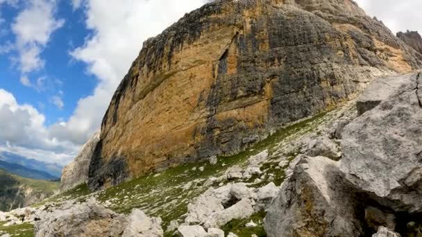 Krajobraz Alpejski Dolomitów Tuckett 2700 — Wideo stockowe