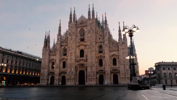 Landscape Duomo Milan First January — Videoclip de stoc
