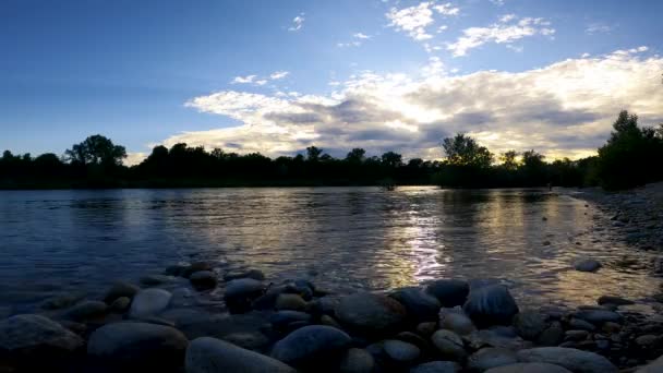 Summer Landscape Sunset River — Wideo stockowe