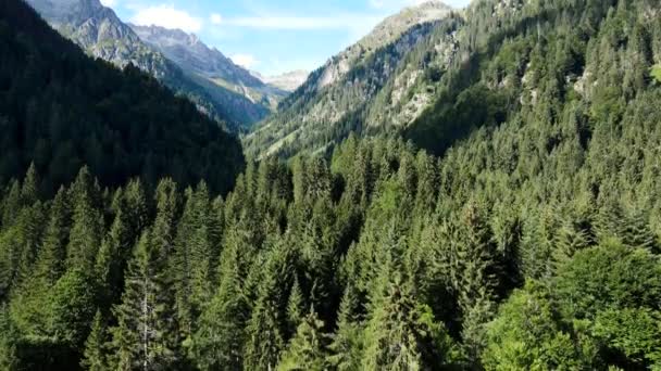 Aerial Drone Ορεινό Τοπίο Στους Ιταλούς Δολομίτες — Αρχείο Βίντεο