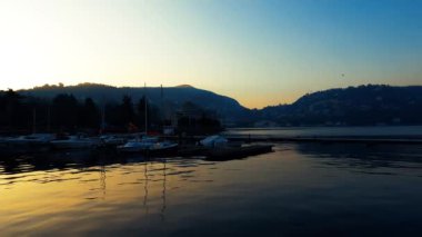 Como Gölü 'ndeki Sunset manzarası - 5K