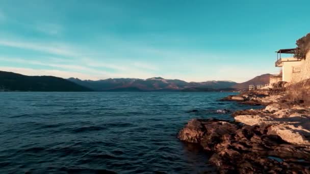 Paisagem Pôr Sol Lago — Vídeo de Stock