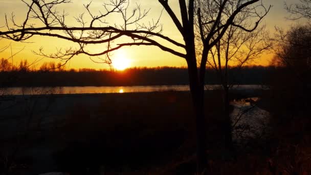 Спуск Сонця Річці — стокове відео
