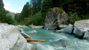 İtalyan Alplerinde bir derede yaz manzarası - 5K