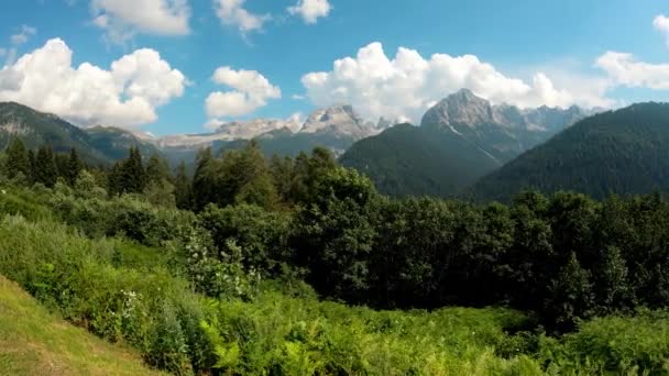 Летний Обзор Итальянских Альп — стоковое видео