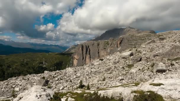 Панорамный Пейзаж Итальянских Альпах — стоковое видео