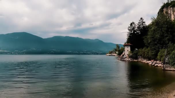 Paisaje Verano Lago Mayor — Vídeos de Stock