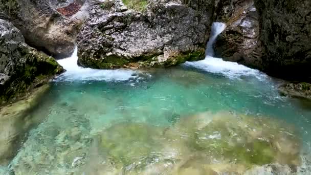 Alpine Landscape Stream Turquoise Water — Video
