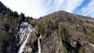  Aerial Drone - Alpine Landscape on Nardis Waterfalls